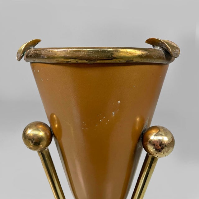 Mid-Century Modern Floor-Standing Ashtray in Brass, Italy, 1950s For Sale - Image 10 of 18