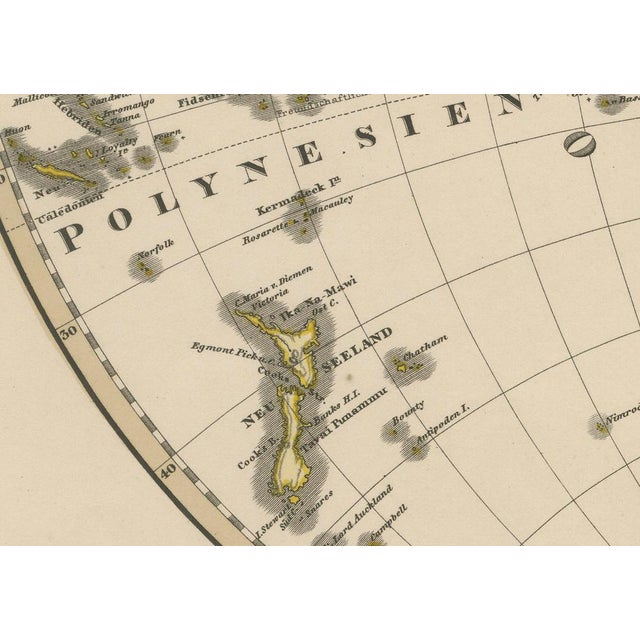 Western & Eastern Hemisphere Maps with World Double Hemisphere Engravings, 1857, Set of 2 For Sale - Image 9 of 17