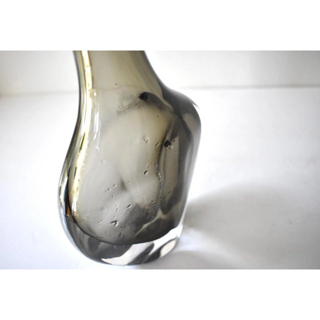 Glass Vintage Mid-Century 1950s Nils Landberg for Orrefors Swedish Sommerso Dusk Series Vase For Sale - Image 7 of 10