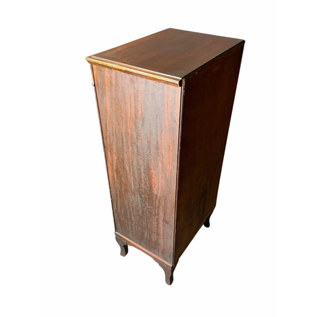 1940s Antique Mahogany Sheet Music Cabinet For Sale - Image 5 of 11