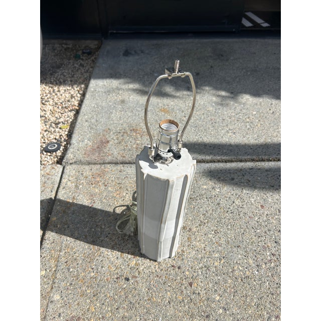 Metal Mid 20th Century Handmade Ceramic Table Lamps by Kaimin Meehan - a Pair For Sale - Image 7 of 11