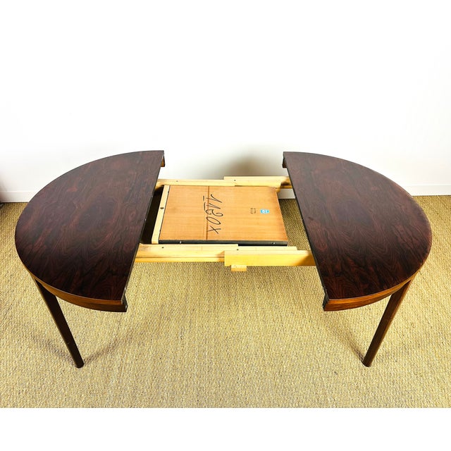 Brown Rosewood Dining Table with Extension, 1960s For Sale - Image 8 of 15