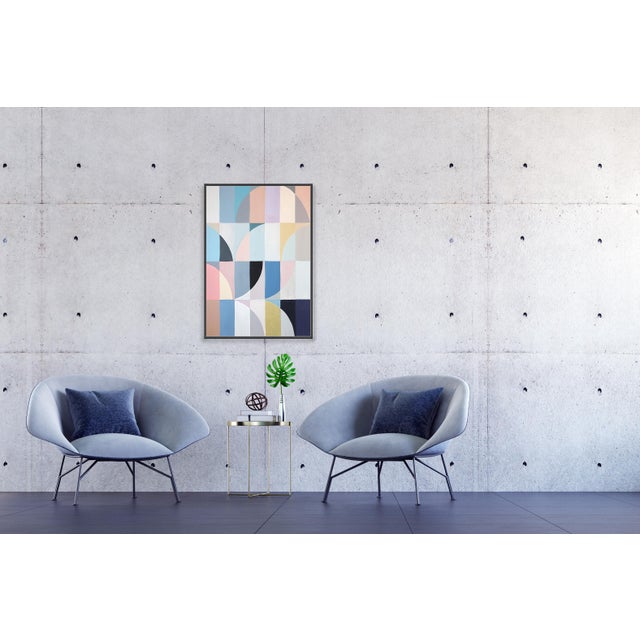 2026, the Harlequin, Bauhaus Grid Painting on Watercolor Paper, Op Art by Natalia Roman For Sale In Miami - Image 6 of 8