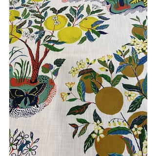 Schumacher Citrus Garden Fabric Remnant For Sale