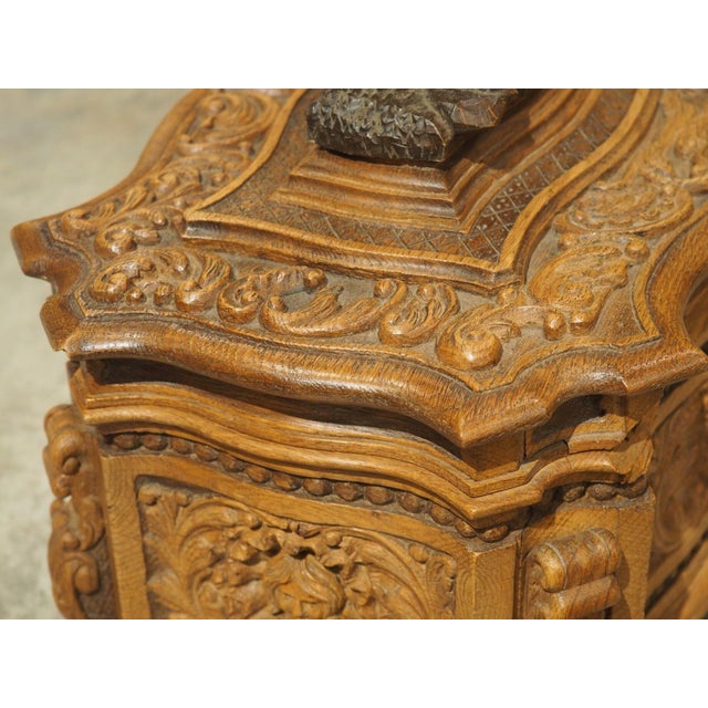 Well Carved French Oak Coffret Jewel Box, Circa 1890 For Sale - Image 11 of 14