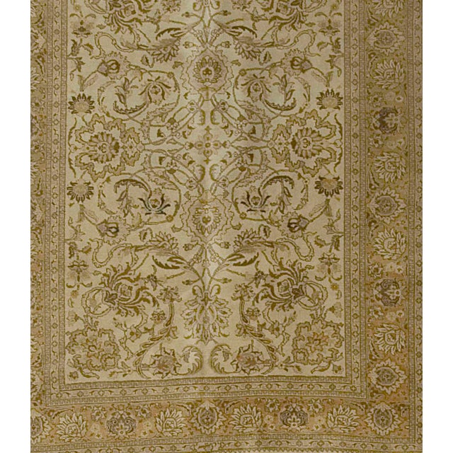 Antique Circa 1920 Hand Knotted Brown Rug 6'9 X 9'3 For Sale - Image 4 of 8
