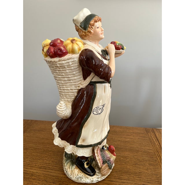 Americana Arts & Crafts Rustic Majolica Pilgrim Figurines For Sale - Image 12 of 12