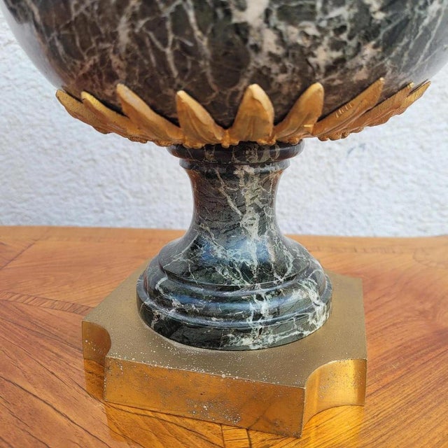 Napoleon III Marble and Gilt Bronze Cassolettes, 19th Century, Set of 2 For Sale - Image 9 of 17