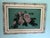 Antique Hand-Painted on Glass Pink Roses-Ornate Gesso Frame For Sale - Image 4 of 9