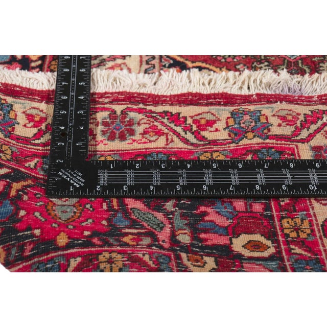 Victorian Early 20th Century Antique Persian Bijar Rug, 07'05 X 11'00 For Sale - Image 3 of 11
