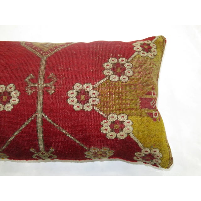 Vintage Boho Chic Floor Rug Pillow For Sale - Image 4 of 4