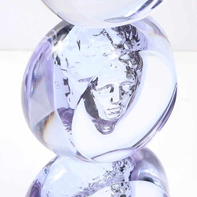 Mid-Century Hand-Blown Murano Glass Portrait Sculpture Signed Pino Signoretto For Sale - Image 14 of 18