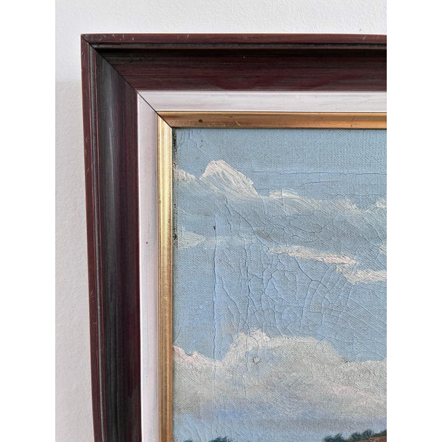 Green Countryside Landscape, Oil Painting, Framed For Sale - Image 8 of 16