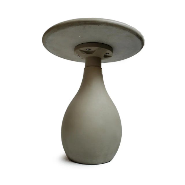 Outdoor Modern Cement Mixed Drop Side Table For Sale - Image 4 of 7