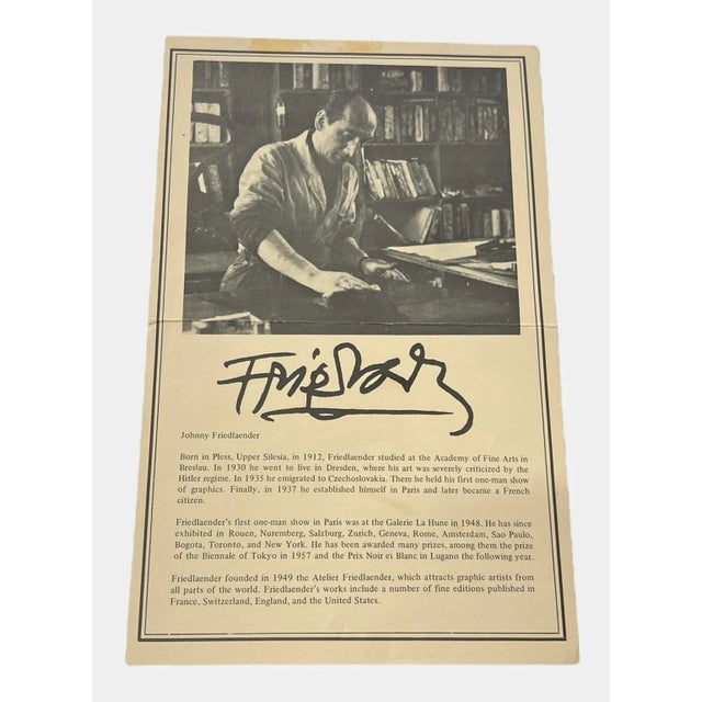 Brown Johnny Friedlaender Abstract Shapes III Large Edition 20th Century Lithograph Print For Sale - Image 8 of 9