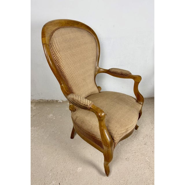 Brown 20th Century French Louis XV Armchairs, 1950, Set of 2 For Sale - Image 8 of 11