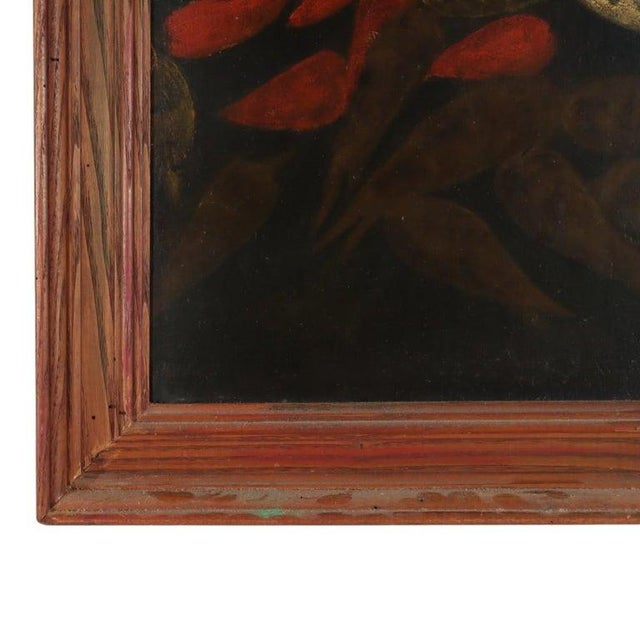 Antique Dutch Oil on Canvas Still Life Painting Unsigned 18th C For Sale - Image 4 of 11