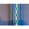 8 ct Natural Brazilian Emerald & 4.5 Ct Diamond Tennis Bracelet 14 Karat Gold For Sale - Image 16 of 18