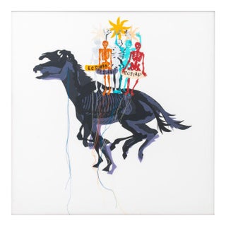 Lesley Dill Ecstasy Skeletons Mixed Media For Sale