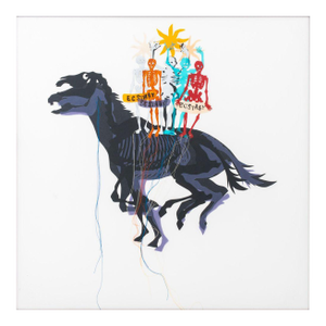 Lesley Dill Ecstasy Skeletons Mixed Media