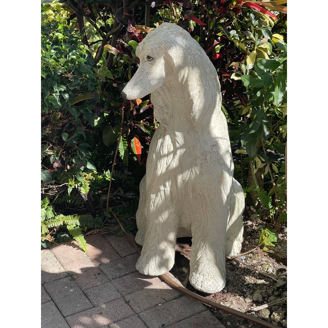 Mid 20 Th C 3 Ft Concrete Dog Sculpture For Sale - Image 4 of 8