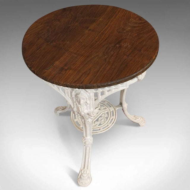 White 1900s Victorian Cast Iron Outdoor Britannia Table For Sale - Image 8 of 13