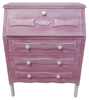 Porcelain and Wood Princess Desk, 1950s