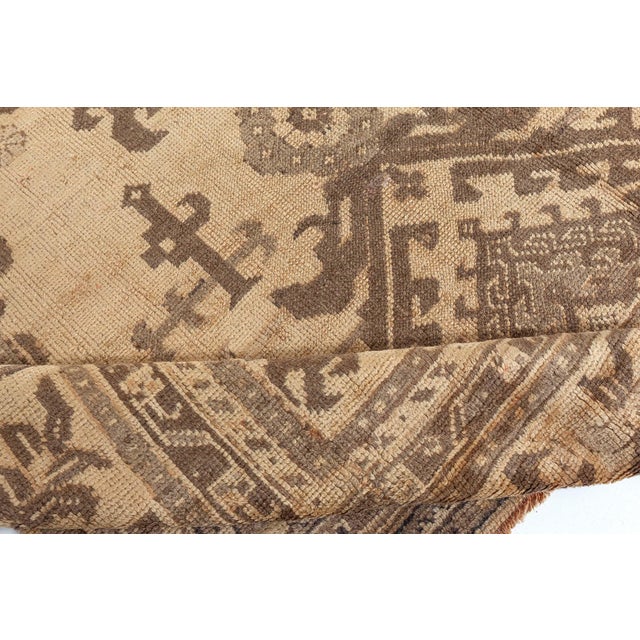Textile Antique Turkish Oushak Rug For Sale - Image 7 of 8