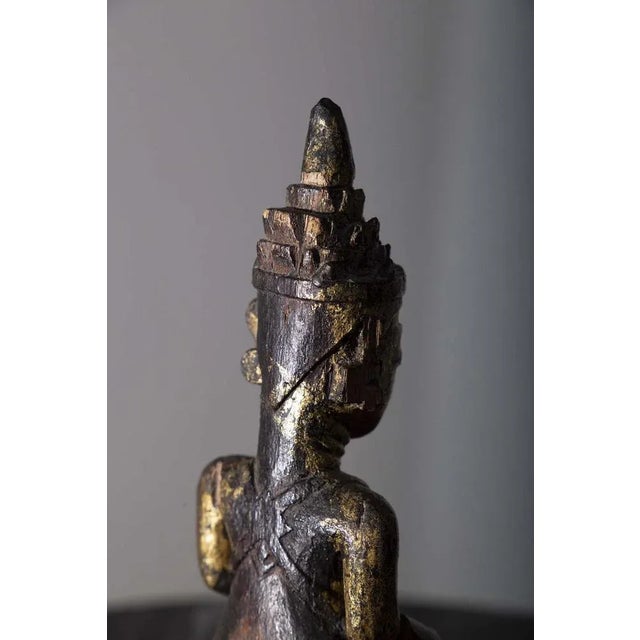 South East Asian Artist, Buddha, 19th Century, Lacquered Wood For Sale - Image 3 of 7