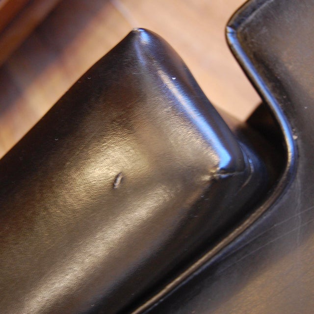 MidCentury Black Vinyl Club Chair Chairish