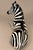 Ceramic Italian Vintage Hand Painted Porcelain Large Zebra Sculpture For Sale - Image 7 of 9