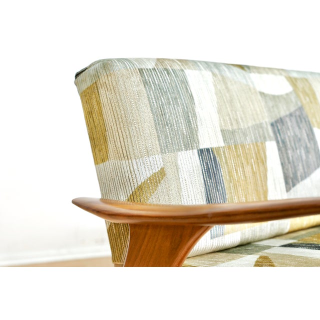 1960s Sofa Daybed by Greaves & Thomas in Abstract Romo Velvet For Sale - Image 12 of 15