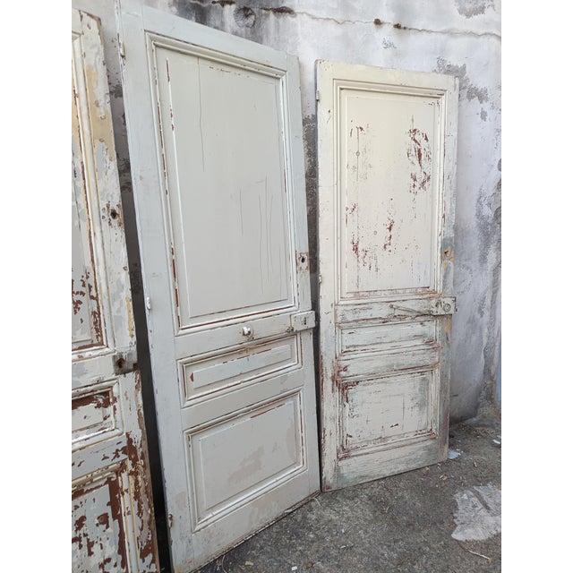 Vintage Cream Fir Doors, Set of 5 For Sale - Image 18 of 18