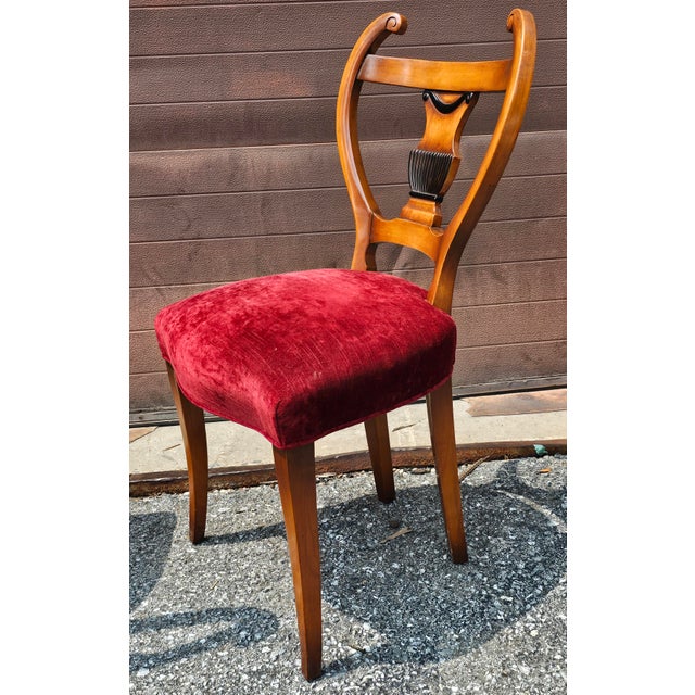 Set of Six Austrian Biedermeier Side Chairs With Lyre Shaped Backs, Circa 1850s For Sale - Image 15 of 15