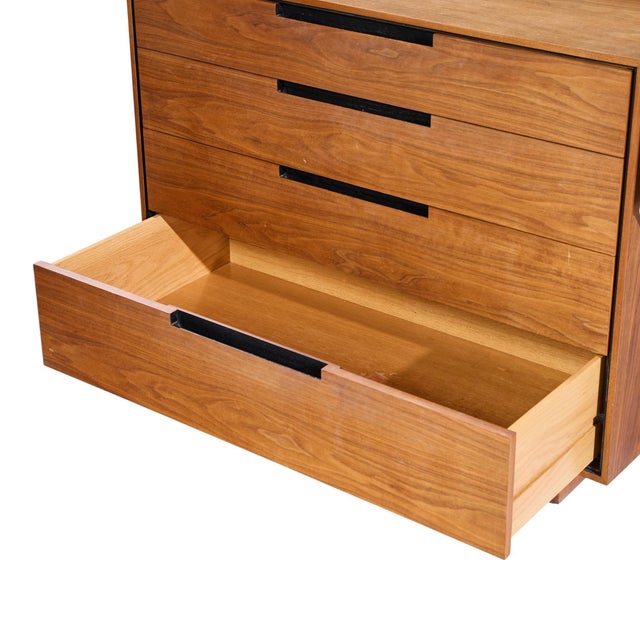 Vladimir Kagan for Dreyfuss Mid 20th Century Walnut and Lucite Vanity Dresser For Sale - Image 9 of 11