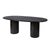 Black Kersten 84 in. W Oval Wood Double Pedestal Base Dining Table, Coffee For Sale - Image 8 of 8
