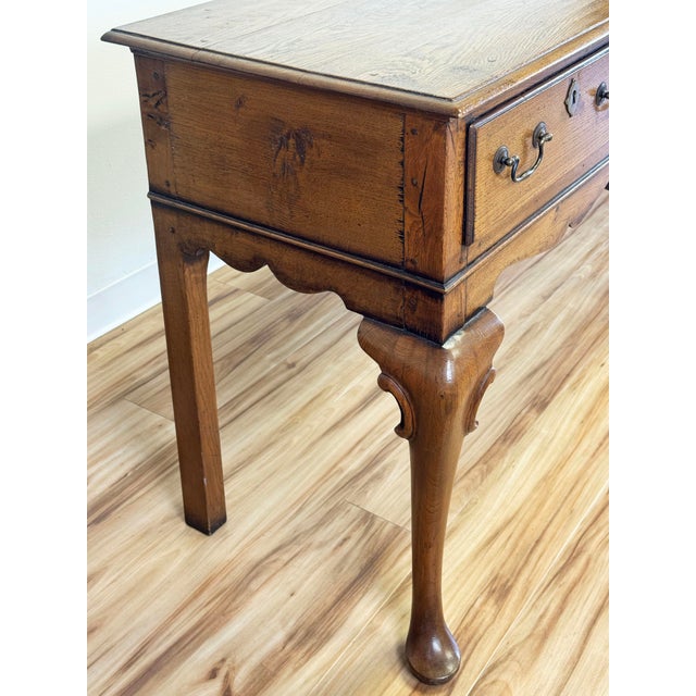 Wood Vintage Elongated Queen Anne Style Console Table For Sale - Image 7 of 12