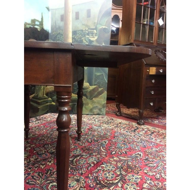Antique Drop Leaf Table, Walnut Table For Sale - Image 9 of 10