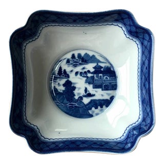 Vintage Mottahedeh Blue Canton Historic Charleston Vista Alegre Bowl For Sale