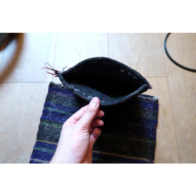 Handmade vintage Afghan Baluch salt bag in deep burgundy color. The bag is from the end of 20th century in original good...