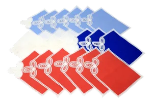 Handmade Linen and Lace Demi Placemats - Set of 19