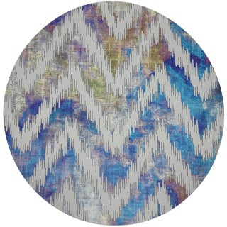 Nicolette Mayer Chevron Coast 16" Round Pebble Placemat For Sale