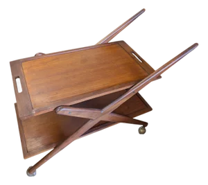 1960s Danish Rolling Reversible Tea Cart by Grete Jalk