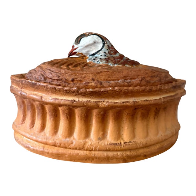 Vintage Pillivuyt Partridge Terrine – French Porcelain Game Bird Pâté Dish – 8.75” For Sale