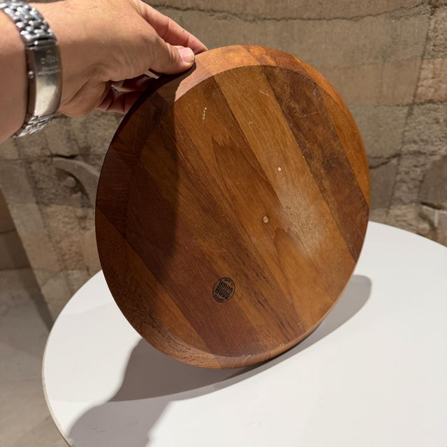 Brown Vintage Danish Teak Cheese Keeper Cake Stand Luthje Wood Denmark For Sale - Image 8 of 8