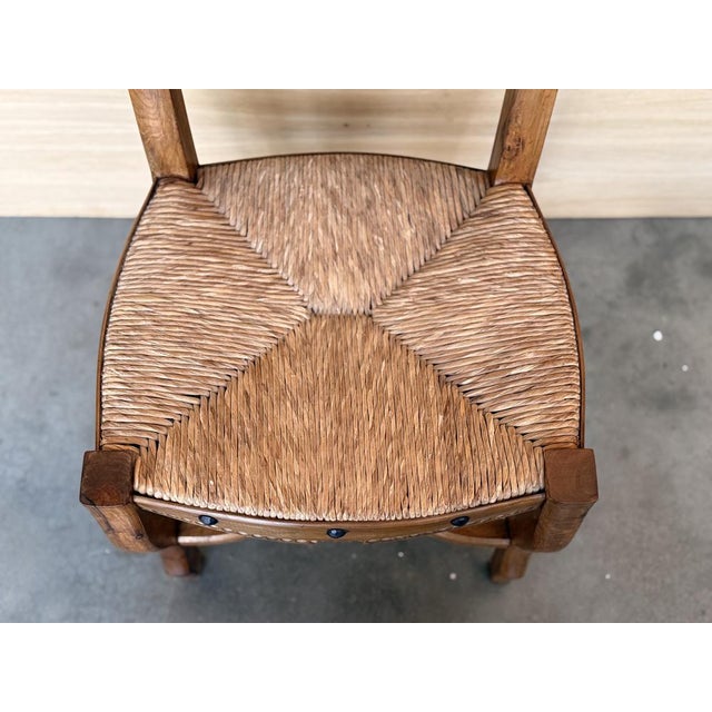 Wood Spanish Dining Chairs with Wide Cane Seats, 1890s, Set of 10 For Sale - Image 7 of 8