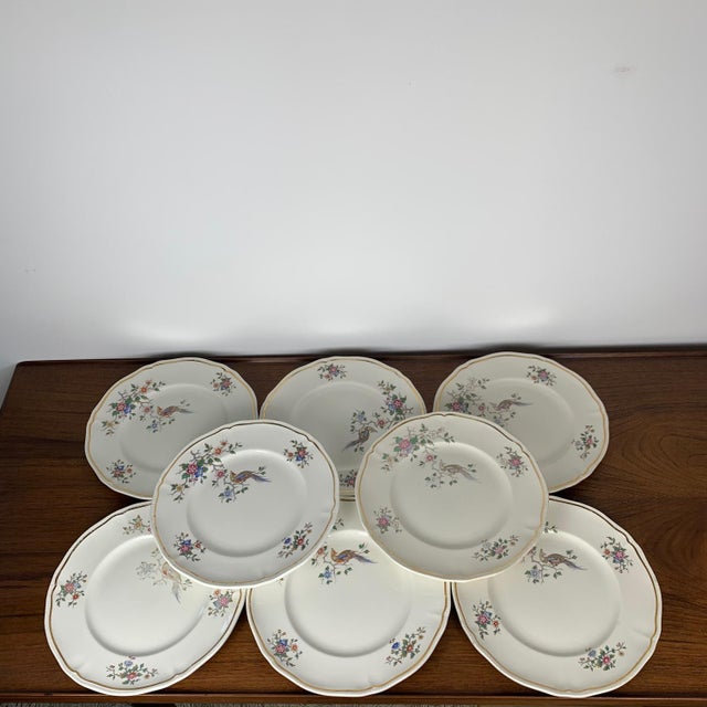 Chantilly Model Flat Plates from Longchamp, 1950s, Set of 8 For Sale - Image 10 of 12