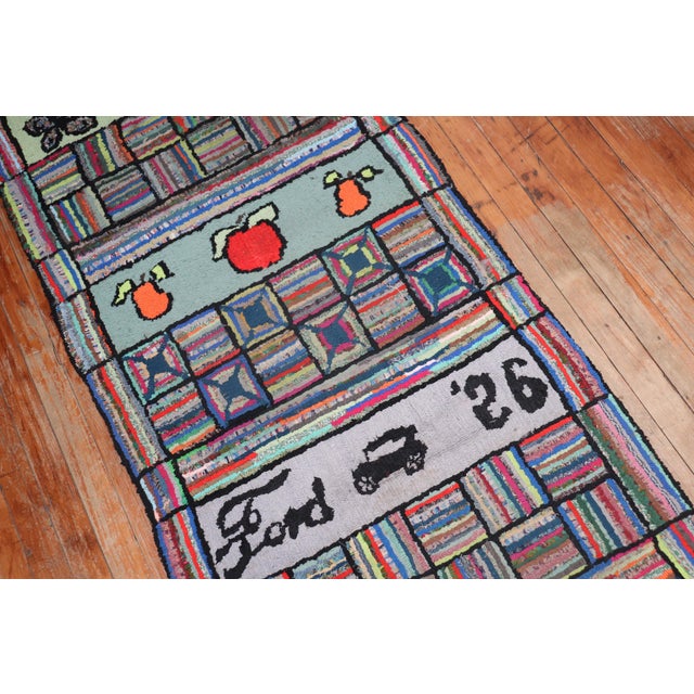 Late 20th Century Late 20th Century American Hooked Runner - 2'5" x 18'9" For Sale - Image 5 of 18