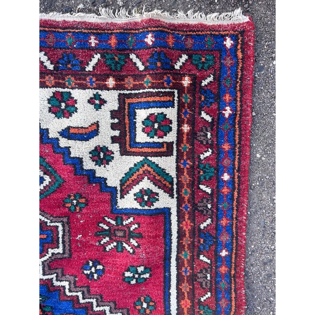 Boho Chic Vintage Handwoven Wool Rug, 1970s For Sale - Image 3 of 11