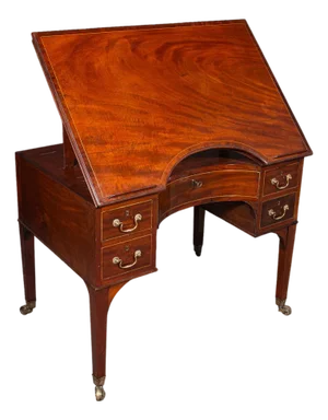 Tall Antique Architect's Riser Desk, English, Metamorphic, Cartographer, Regency